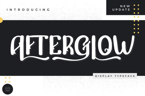 Afterglow: The Bold Display Font for Crafters and Product Creators