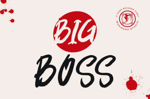 Big Boss: A Bold Brushed Display Font for Modern Web Design