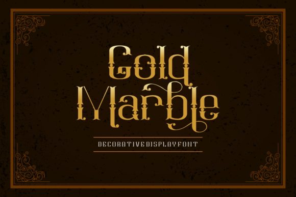 Elevate Your Brand Visuals with the Gold Marble Display Font