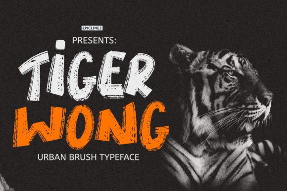 Tiger Wong Font: A Bold Display Typeface for Crafters & Creators