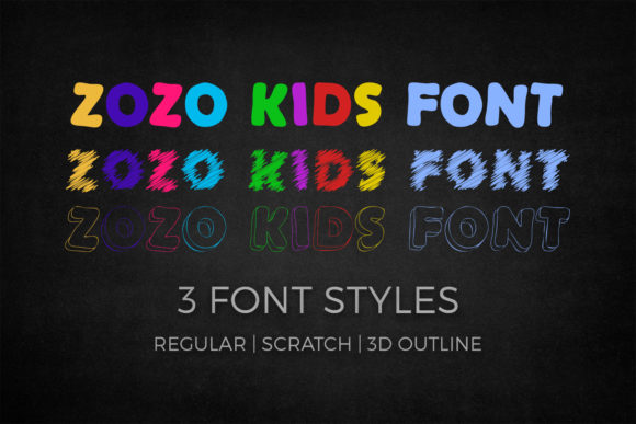 ZoZo Kids: A Playful Display Font for Your Craft Business